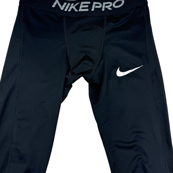 Nike Pro Dri-Fit Black Full Length Compression Tights Men's Size Medium - Picture 2 of 6
